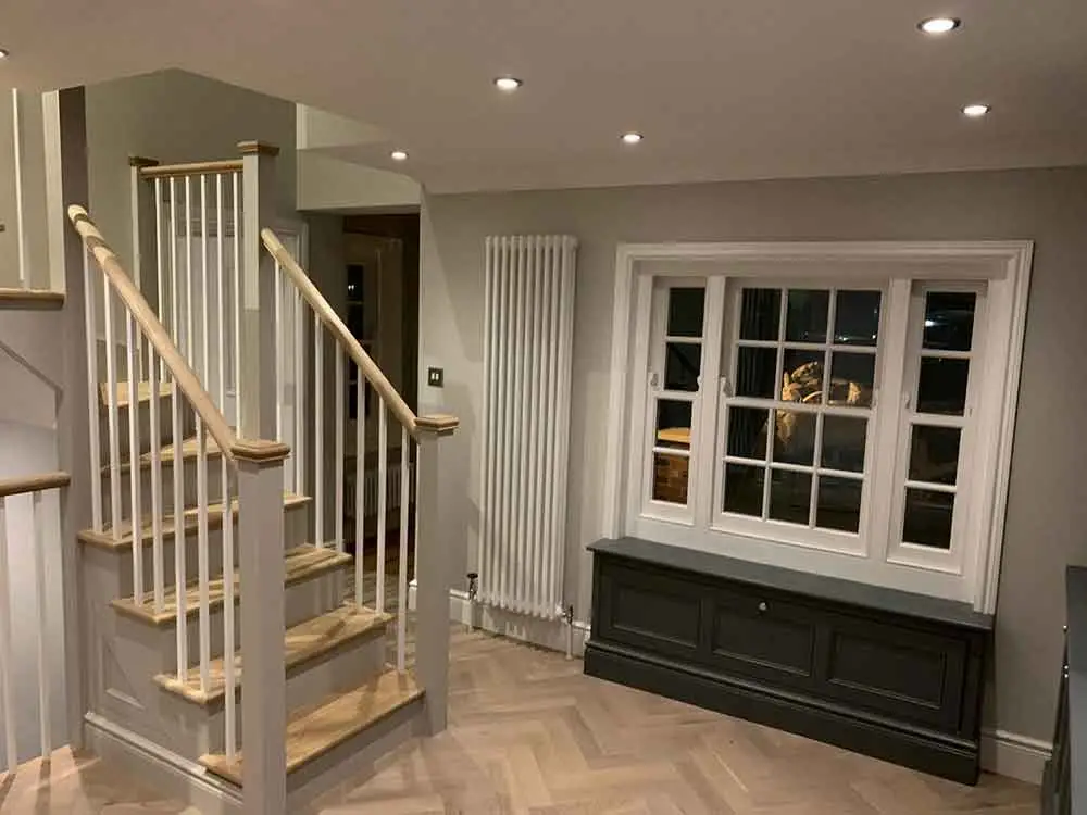 Newly painted interior room with smooth ceilings and walls